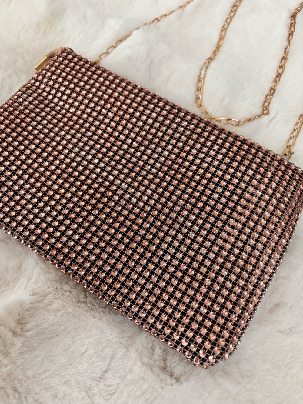 Rose Gold clutch